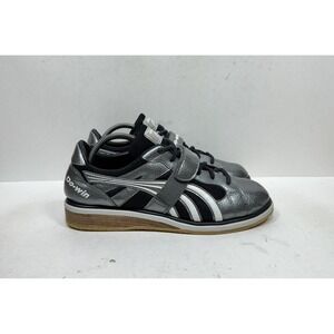 Do-win Gray Black Men's Size 8.5 Weightlifting Shoes Hook & Loop Strap Low Top